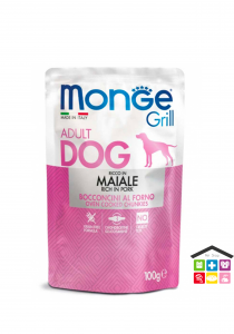 Monge grill 0,100g Bocconcini – Ricco in Maiale 