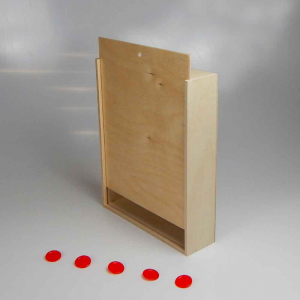 Set 2x Scatola in legno con coperchio scorrevole 27x21,5