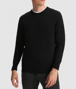 Maglione uomo WOOLRICH IN LANA SUPERGEELONG BLACK