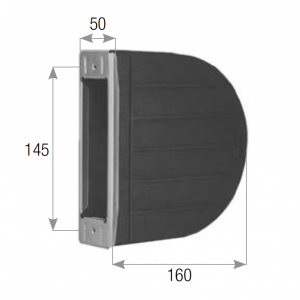 Cassetta in plastica 6m interasse145mm apertura in metallo zincato per avvolgitore tapparella avvolgibile