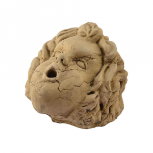 Putto head in Biancone Asiago marble hand-carved for fountain