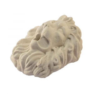 Testa di leone in marmo Giallo Istria scolpito a mano per fontana