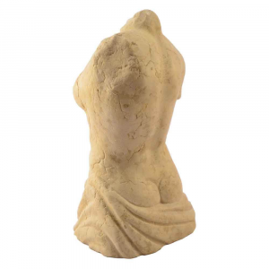 Busto femminile in marmo Giallo d'Istria scolpito a mano