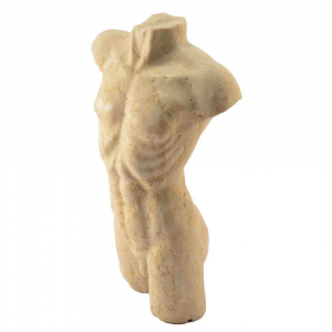 Busto maschile in marmo Biancone Asiago e Nero Marquinia scolpito a mano 