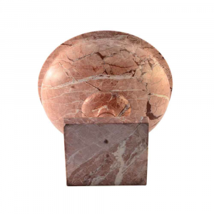 Alzatina ornamentale in marmo Breccia Pernice scolpito a mano