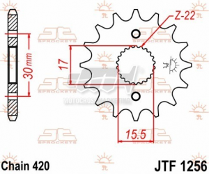 JTF1256.15  PIGNONE TRASMISSIONE Z 15 P. 420 MOTOCICLI OFF ROAD HONDA CR 80/85 1986>2007