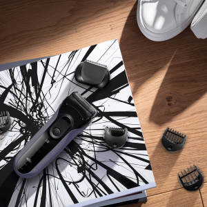 Braun Rasoio Series 3 Shave&Style 3000BT con testina del rifinitore e 5 pettini, Nero