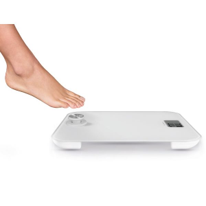 Macom Smart Body Scale Bilancia pesapersone elettronica con funzionamento senza batterie Quadrato Bianco