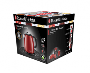 Russell Hobbs 24992-70 bollitore elettrico 1 L 2400 W Nero, Rosso