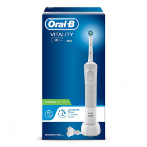 Oral-B Vitality 100 CrossAction Adulto Spazzolino rotante-oscillante Bianco