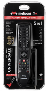 Meliconi Facile 5.1 LED telecomando IR Wireless DTT, DVD/Blu-ray, SAT, TV Pulsanti