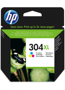 Cartuccia stampante con inchiostro a base di pigmento
HP 304XL Originale Resa elevata (XL) Ciano, Magenta, Giallo