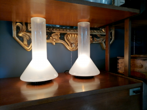 Coppia di lampade vintage Murano Due