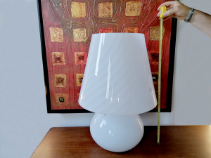 Lampada da tavolo in vetro Murano