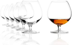Set di 6 bicchieri da Cognac in vetro cristallino Milano CL 58,5