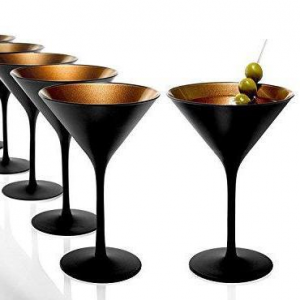 Set di 6 bicchieri da cocktail in bronzo nero 240 ml