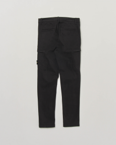 Pantalone nero in cotone stretch con tasconi 8 anni