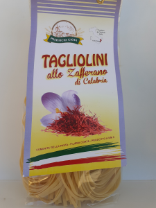  Tagliolini allo Zafferano di Calabria 500g. Pasta Artigianale essiccata lentamente a bassa temperatura del Pastificio Gioia Gioia Tauro (RC)