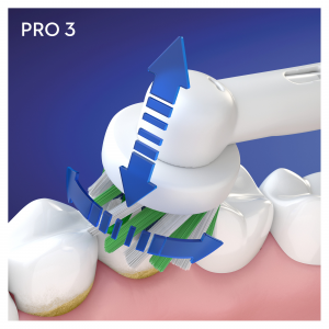Oral-B Pro 3 Spazzolino Elettrico Ricaricabile - 3700 Blu. 1 Spazzolino + 2 Testine