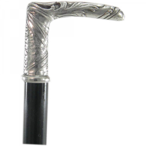 Walking stick Classic in precious pewter and wood 