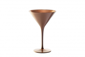 Set 6 pezzi calice coppa Martini in vetro cl 24, colore bronzo