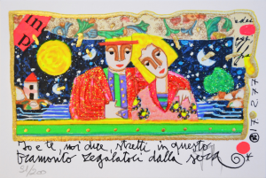 Musante Francesco Serigrafia polimaterica Formato cm 10x15