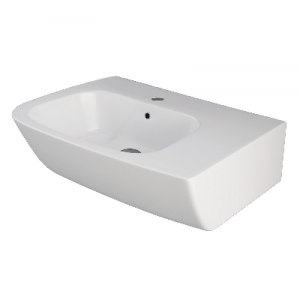 LAVABO ASIMMETRICO DESTRO ONE                                          Monoforo L. 65 cm