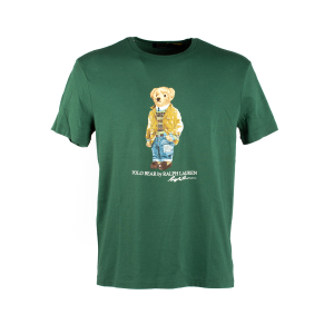 T-Shirt Polo Ralph Lauren Verde stampa orsetto