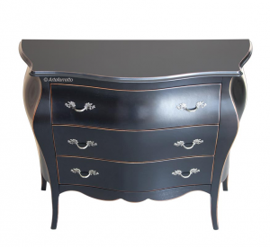 Dark classic dresser with 3 drawers 