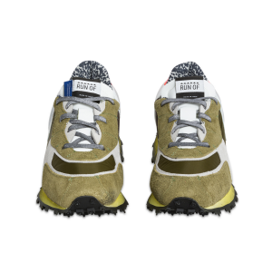 Scarpa Sneakers Run Of Di Colore Verde E Tallone Fluo