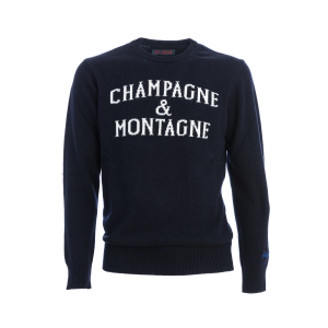 Maglione girocollo St Barth Champagne & Montagne blu