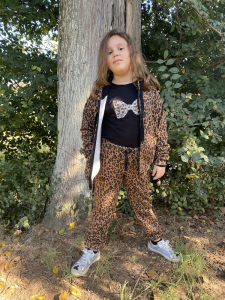 Pantalone Tuta Bambina Vicolo Girl con stampa animalier ANNI 4,6,8,10