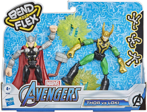 Avengers Bend And Flex Dual Pack Personaggi Snodabili, 15cm. Thor Vs Loki