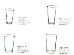Set 6 Bicchieri In Vetro Cana Cl14