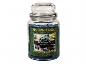 Nature Candle Candela Profumata Blueberry, 100% Cera Vegetal