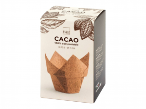 Confezione 12 Pirottini Cacao In Carta Da Forno