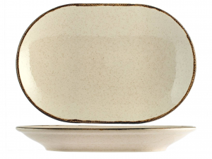 Piatto Pearl In Porcellana Colori Assortiti Forma Ovale Cm36