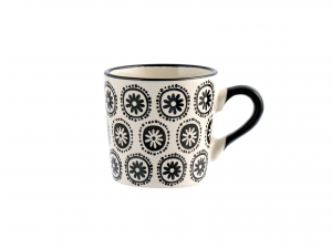 Confezione 6 Tazze Caffè Vhera In Stoneware Decoro Assortito