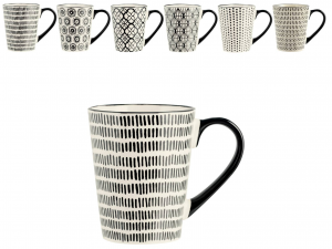Confezione 6 Mug Vhera In Stoneware Decoro Assortito Cc 350