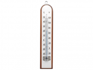 Termometro Per Interno/esterno In Legno Scuro Con Rilevazion