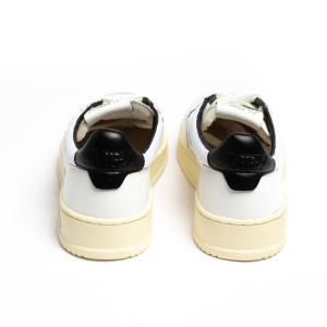 Sneakers Autry Pelle/Nylon Bianca Talloncino Nero