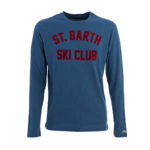 T-Shirt manica lunga St Barth Blu St Barth Sky Club