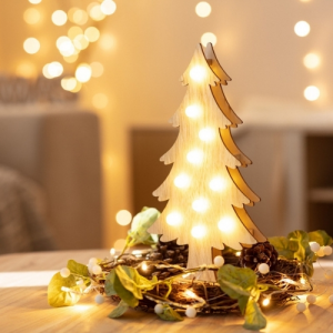 Albero di Natale LED in legno