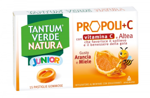 TANTUM VERDE NATURA JUNIOR - 15 PASTIGLIE GOMMOSE ANGELINI CON PROPOLI E VITAMINA C