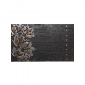 Zerbino in Gomma decorato con Foglie di 45x75 cm