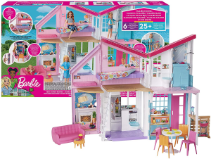 Barbie  Playset Casa di Malibu a 2 Piani con 6 Stanze Trasformabili e Tantissimi Accessori
