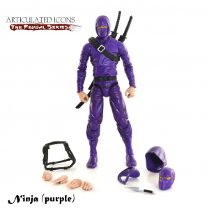 The Feudal Series - Ninja: CLEARANCE! Basic Ninja (Purple) by Articulated Icons