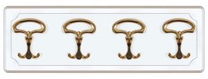 LOW PRICE! - Lacquered hat and coat rack 4 hooks