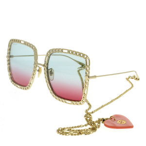 Gucci-Sonnenbrille mit Kette GG1033S 003