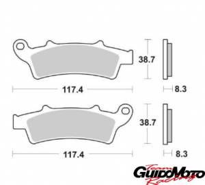 65.61590/0 COPPIA PASTIGLIE FRENO CERAMICATE KYMCO X-TOWN APRILIA SCARABEO SBS 159 HF